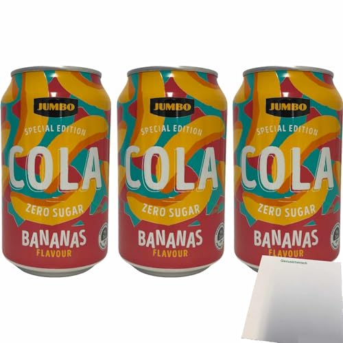 Jumbo Cola Bananas 3er Pack (3x0,33l Dose) + usy Block von usy
