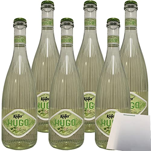 Käfer Hugo Holunderblüte & Limette Weinhaltiger Cocktail 6,9%vol. 6er Pack (6x0,75 Liter Flasche) + usy Block von usy