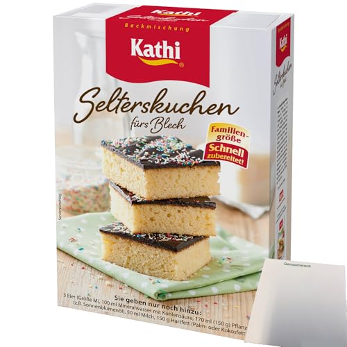 Kathi Backmischung Selterskuchen fürs Blech (670g Packung) + usy Block von usy