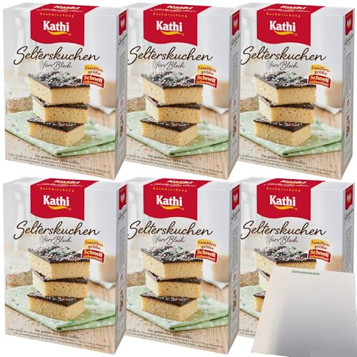 Kathi Backmischung Selterskuchen fürs Blech 6er Pack (6x670g Packung) + usy Block von usy