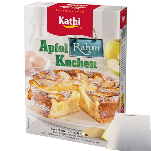 Kathi Backmischung für Apfel Rahm Kuchen (370g Packung) + usy Block von usy