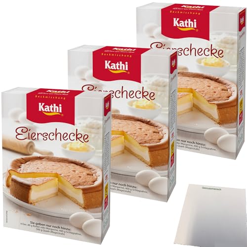 Kathi Backmischung für Eierschecke 3er Pack (3x545g Packung) + usy Block von usy