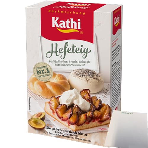 Kathi Backmischung für Hefeteig (400g Packung) + usy Block von usy