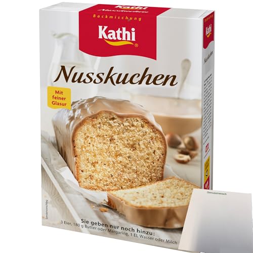 Kathi Backmischung für Nusskuchen mit Glasur (450g Packung) + usy Block von usy