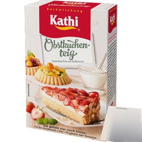 Kathi Backmischung für Obstkuchenteig (250g Packung) + usy Block von usy