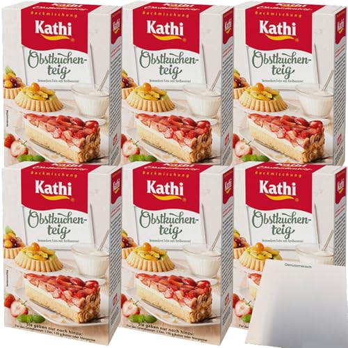Kathi Backmischung für Obstkuchenteig 6er Pack (6x250g Packung) + usy Block von usy