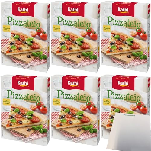 Kathi Backmischung für Pizzateig 6er Pack (6x400g Packung) + usy Block von usy