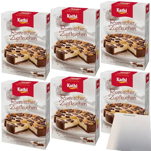 Kathi Backmischung für Russischer Zupfkuchen 6er Pack (6x610g Packung) + usy Block von usy