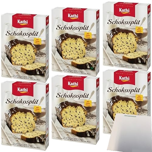 Kathi Backmischung für Schokosplit-Kuchen 6er Pack (6x450g Packung) + usy Block von usy