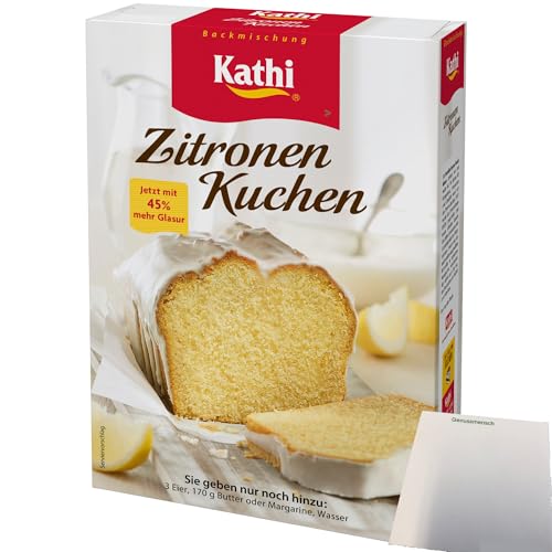 Kathi Backmischung für Zitronenkuchen mit Glasur (485g Packung) + usy Block von usy