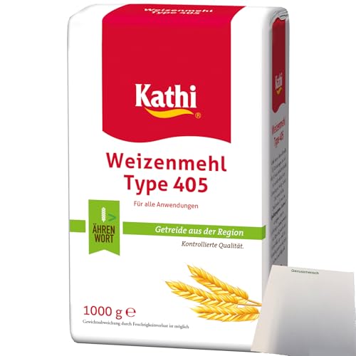Kathi Weizenmehl Typ 405 mit Getreide aus der Region (1kg Packung) + usy Block von usy
