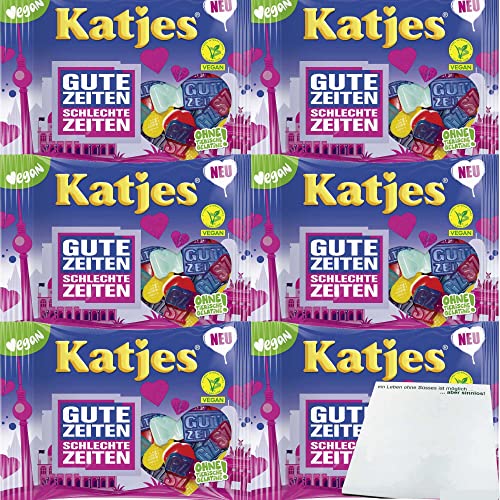 Katjes GZSZ Fruchtgummi vegan 6er Pack (6x175g Packung) + usy Block von usy