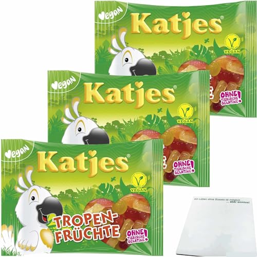 Katjes Tropen Früchte 3er Pack (3x175g Packung) + usy Block von usy