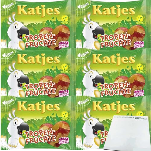 Katjes Tropen Früchte 6er Pack (6x175g Packung) + usy Block von usy