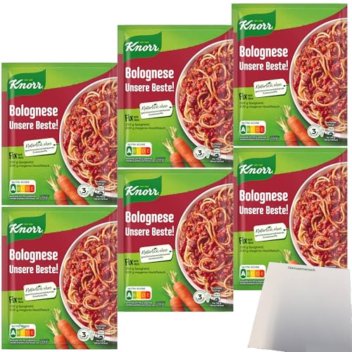 Knorr Fix Bolognese unsere Beste 6er Pack (6x38g Beutel) + usy Block von usy