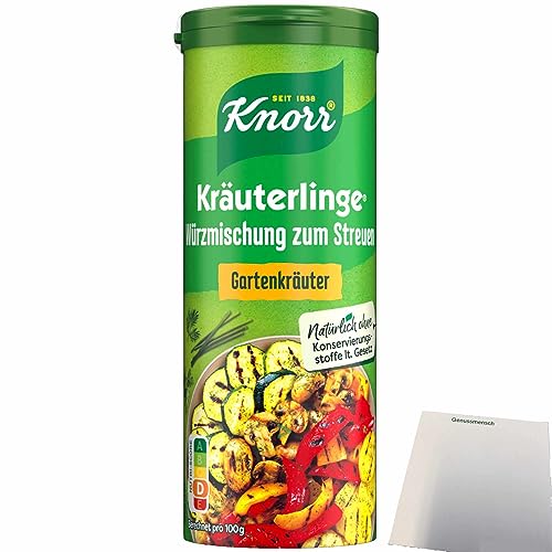 Knorr Kräuterlinge Gartenkräuter (1x60g Streuer) + usy Block von usy