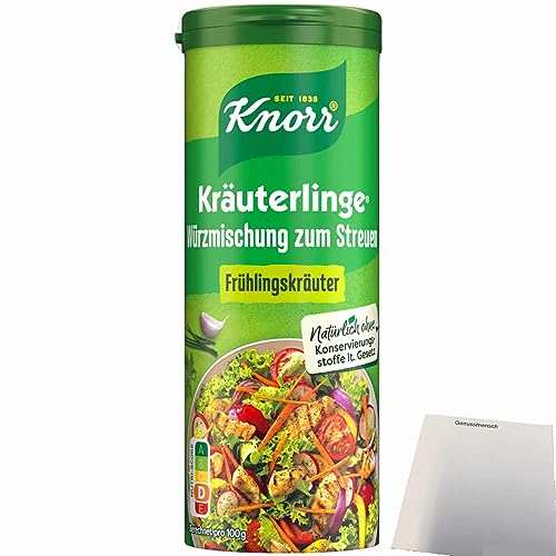 Knorr Kräuterlinge zum Streuen Frühlings Kräuter (60g Streuer) + usy Block von usy
