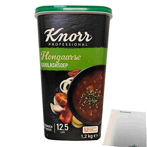 Knorr Professional Hongaarse Goulashsoep (1,2kg Dose für 12,5l ungarische Gulaschsuppe) + usy Block von usy