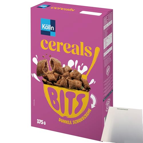 Kölln Cereals Bits mit dunkler Kakaocremefüllung (375g Packung) + usy Block von usy