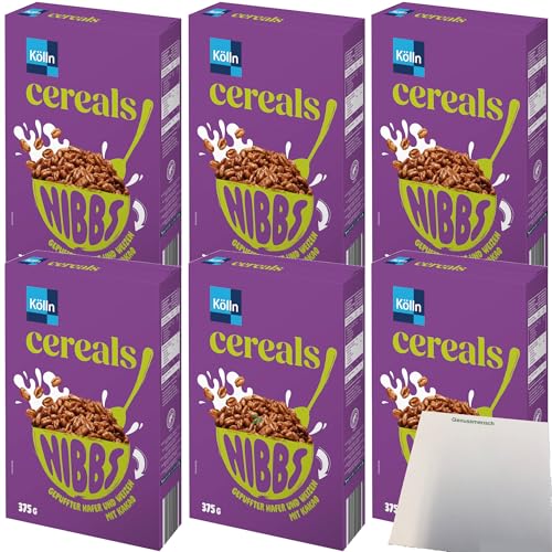 Kölln Cereals Nibbs Kakao 6er Pack (6x375g Packung) + usy Block von usy