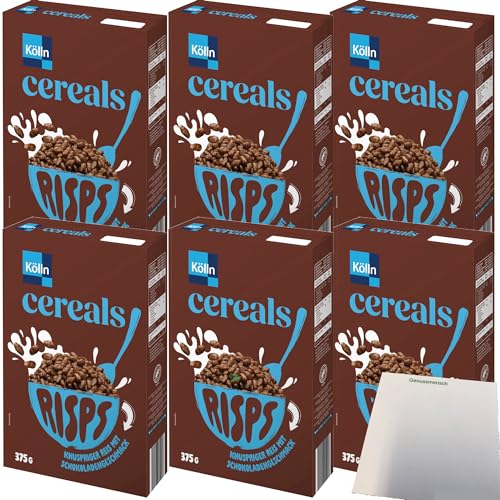 Kölln Cereals Risps Schoko 6er Pack (6x375g Packung) + usy Block von usy