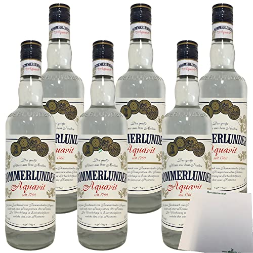 Korn Bommerlunder Aquavit 38%vol. in Eichenfässern veredelt 6er Pack (6x0,7l Flasche) + usy Block von usy