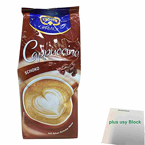 usy Bundle für Krüger Family Cappuccino Schoko (500g Beutel) + usy Block von usy