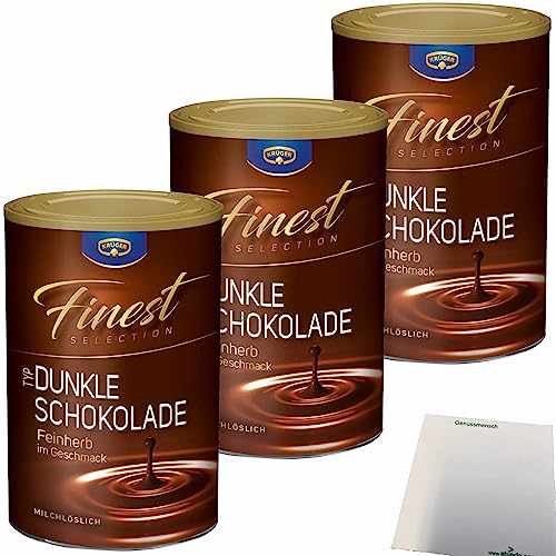 Krüger Finest Selection Typ Dunkle Schokolade 3er Pack (3x300g Dose) + usy Block von usy