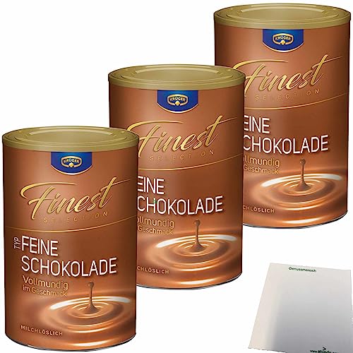 Krüger Finest Selection Typ Feine Schokolade 3er Pack (3x300g Dose) + usy Block von usy