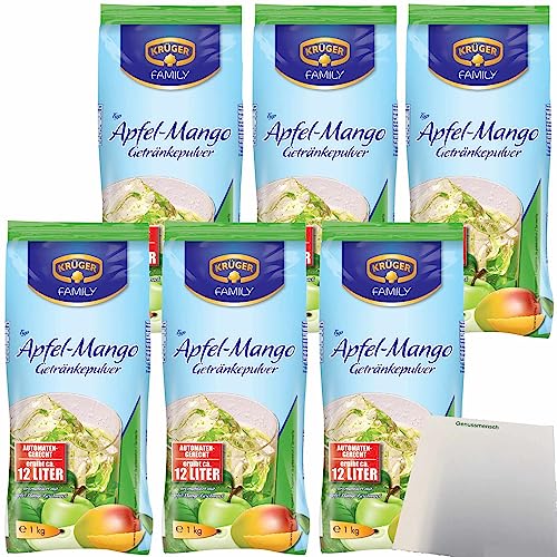 Krüger Getränkepulver Apfel Mango automatengerecht 6er Pack (6x1kg Beutel) + usy Block von usy