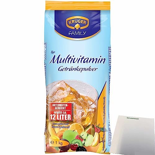 Krüger Getränkepulver Multivitamin automatengerecht (1kg Beutel) + usy Block von usy