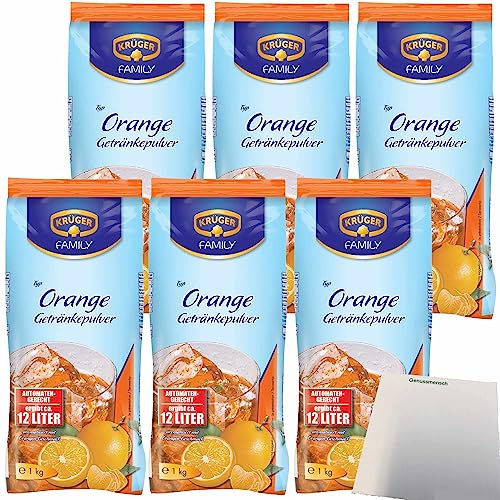 Krüger Getränkepulver Orange automatengerecht 6er Pack (6x1kg Beutel) + usy Block von usy