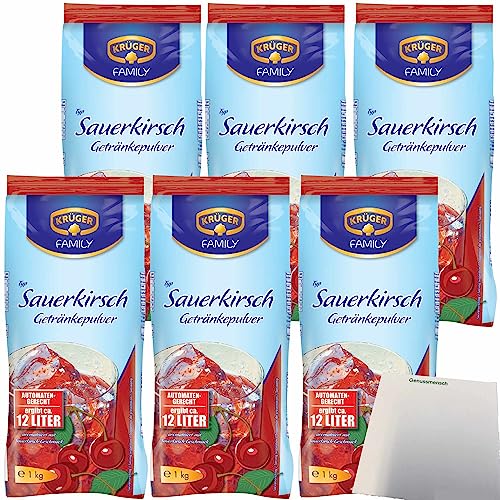 Krüger Getränkepulver Sauerkirsche 6er Pack (6x1kg Beutel) + usy Block von usy