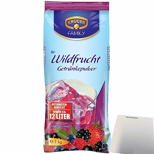 Krüger Getränkepulver Wildfrucht automatengerecht (1kg Beutel) + usy Block von usy