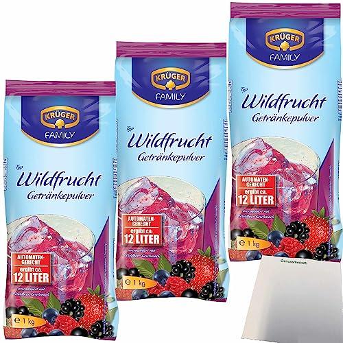 Krüger Getränkepulver Wildfrucht automatengerecht 3er Pack (3x1kg Beutel) + usy Block von usy