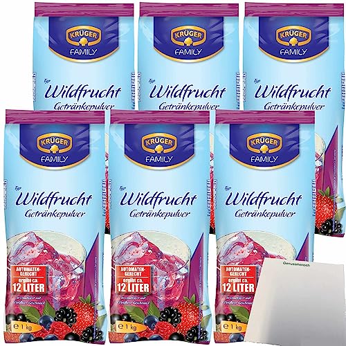 Krüger Getränkepulver Wildfrucht automatengerecht 6er Pack (6x1kg Beutel) + usy Block von usy