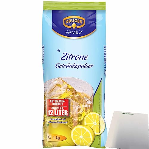 Krüger Getränkepulver Zitrone automatengerecht (1kg Beutel) + usy Block von usy
