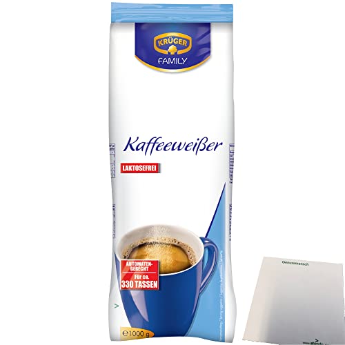 Krüger Kaffeeweißer laktosefrei Coffee Creamer 1er Pack (1x1 kg Beutel) + usy Block von usy