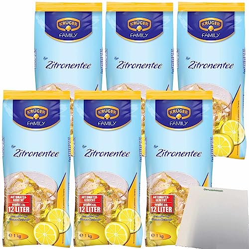Krüger Zitronentee Getränkepulver automatengerecht 6er Pack (6x1kg Beutel) + usy Block von usy
