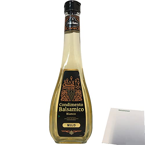Kühne Essig Condimento Balsamico Bianco weißer Balsamico mild 1er Pack (1x500ml Flasche) + usy Block von usy