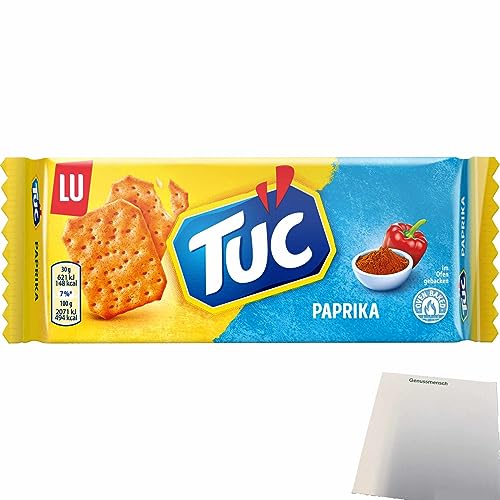 LU Tuc Cräcker Paprika mit würzigem Paprika-Geschmack (100g Packung) + usy Block von usy