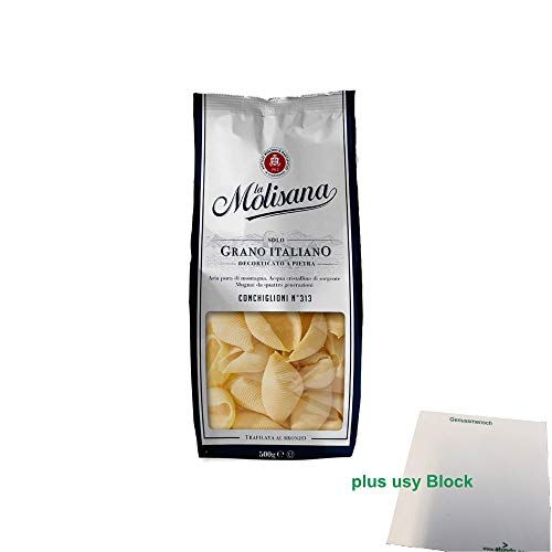 La Molisana Nudeln "Conchiglioni 313" (500g Packung) + usy Block von usy