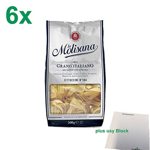 usy Bundle für La Molisana Nudeln "Fettuccine 104" Gastropack (6x500g Packung) + usy Block von usy