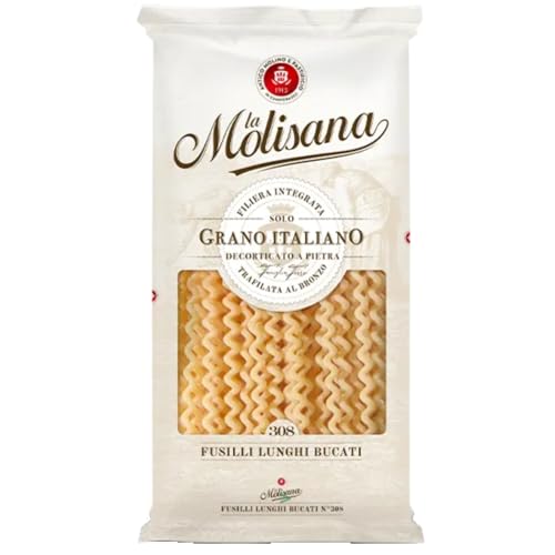 La Molisana Nudeln Fusilli Lunghi Bucati N°308 6er Pack (6x500g Packung) + usy Block von usy