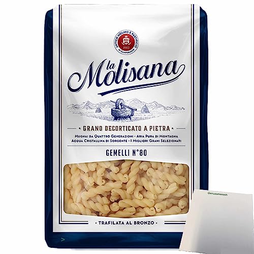 usy Bundle für La Molisana Nudeln Gemelli No.80 (500g Packung) + usy Block von usy