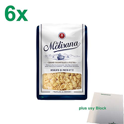 La Molisana Nudeln "Insalata Di Pasta 72" Gastropack (6x500g Packung) + usy Block von usy