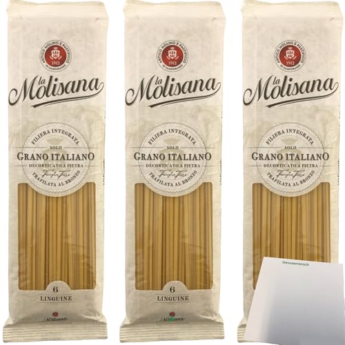 La Molisana Nudeln Linguine N°6 3er Pack (3x500g Packung) + usy Block von usy