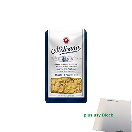 La Molisana Nudeln "Orecchiette Pugliesi 30" (500g Packung) + usy Block von usy