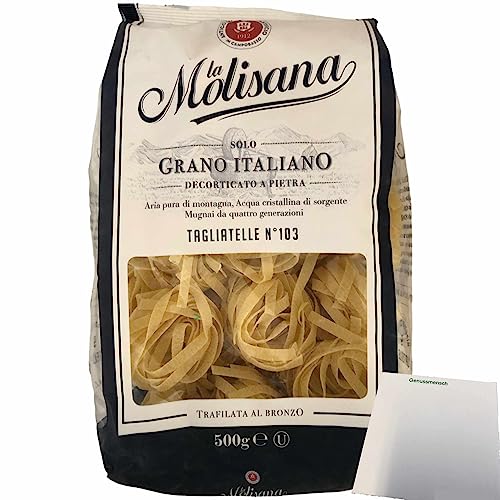 La Molisana Nudeln Tagliatelle No.103 Feinkost-Nudeln (500g Packung) + usy Block von usy