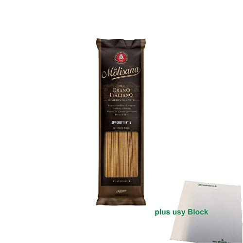 La Molisana Vollkorn Nudeln "Spaghetti Integrali 15" (500g Packung) + usy Block von usy